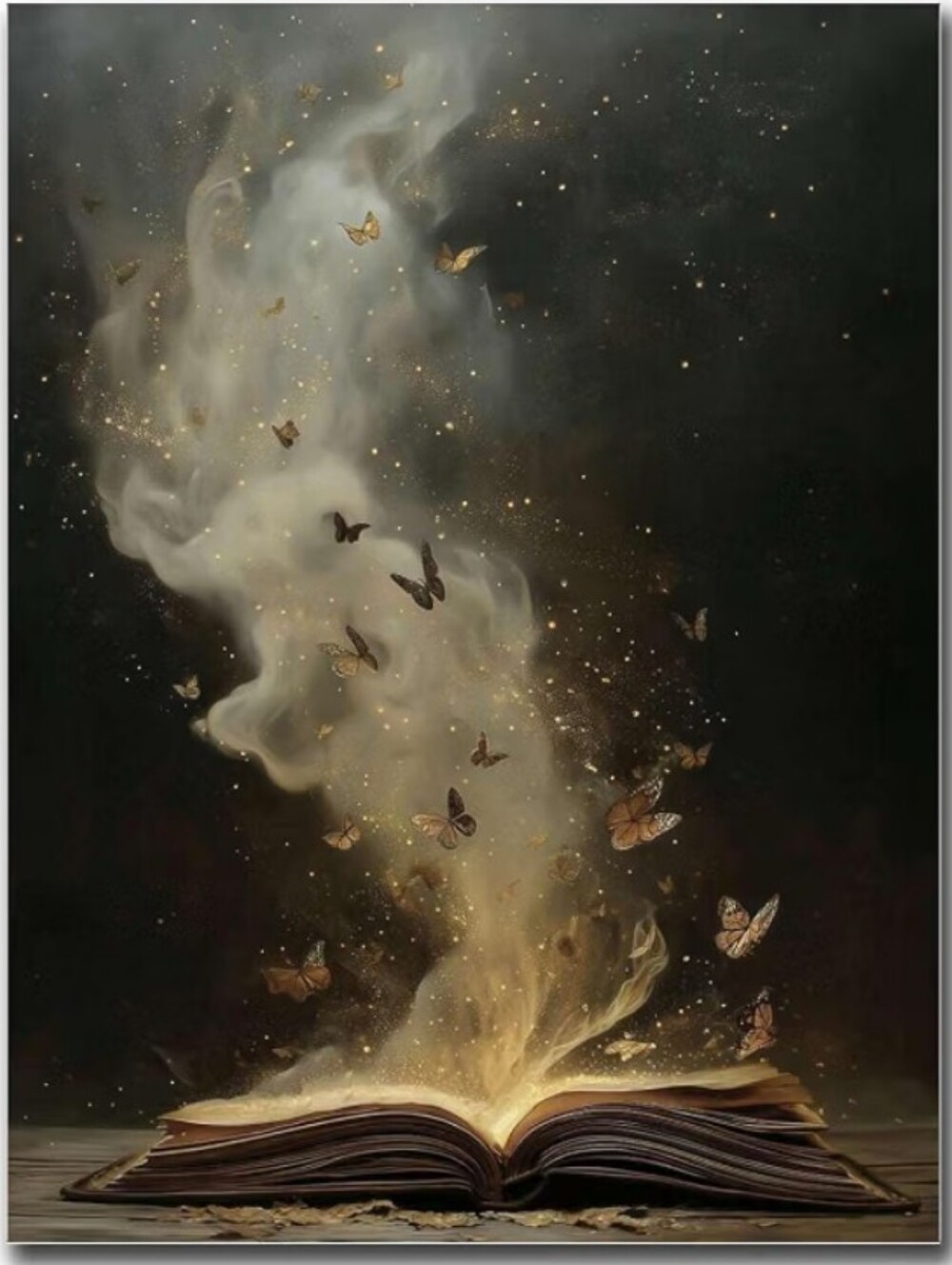 Mystical Butterflies Open Book Wall Art
